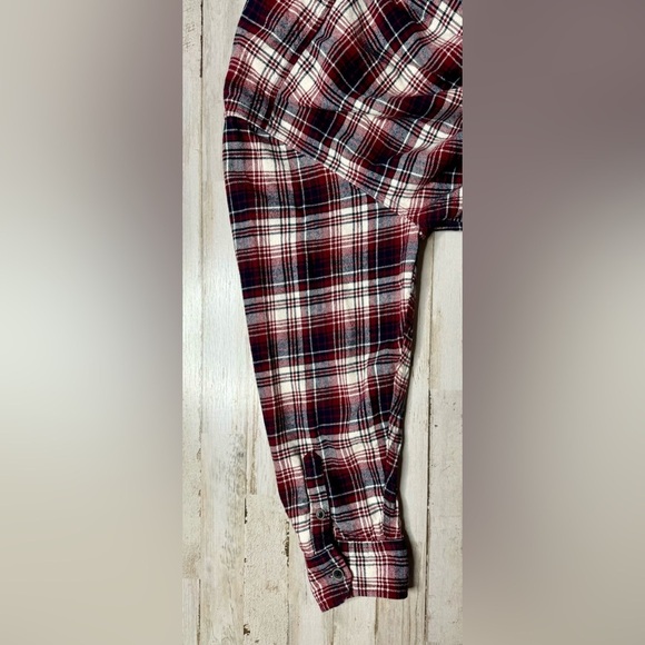 Jachs Flannel Shirt Mens XL Plaid Heavy Long Sleeve Button Up Classic Red - Picture 8 of 13